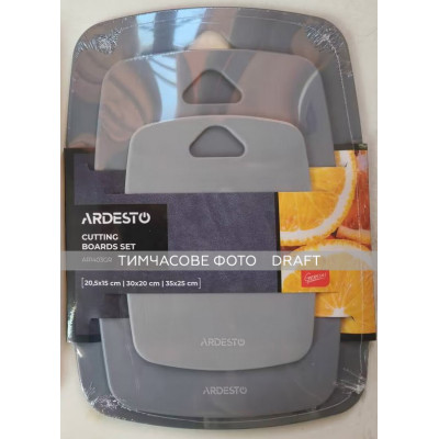 ARDESTO Набір дошок кухонних Gemini, 3шт, 20.5x15см, 30x20см, 35x25см, пластик ARDESTO Набір дошок кухонних Gemini, 3шт, 20.5x15см, 30x20см, 35x25см, пластик