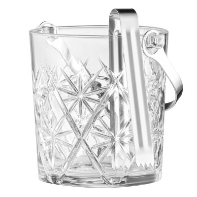 Відро для льоду зі щипцями ARDESTO Alba 980мл, скло, прозорий