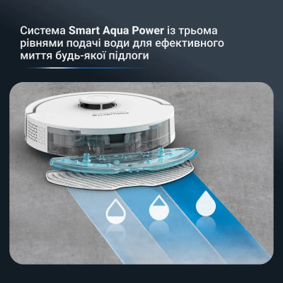 Робот-пилосос Rowenta миючий X-Plorer Serie 280, 8000ПаВт, h=9.5см, 0.25л, конт пил -0.3л, автон. робота до 120хв, білий