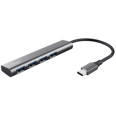 Trust USB-хаб Halyx Type-C to 4-Port USB-A 3.2 Grey