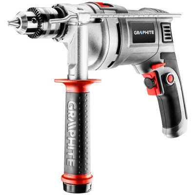 Дрель ударная GRAPHITE Energy+ 850Вт зубчатый патрон 13мм 0-3000об/мин кейс 2.5кг