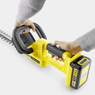 Кущоріз акумуляторний Karcher HGE 3-18 18В лезо 50см крок різу 22мм 2.41кг без АКБ та ЗП Кущоріз акумуляторний Karcher HGE 3-18 18В лезо 50см крок різу 22мм 2.41кг без АКБ та ЗП