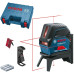 Нівелір лазерний Bosch Professional GCL2-50+RM1+BM3 до 20м, ±0.3мм/м, 4AAx1.5В, IP54, чохол, мішеннь, кейс, 0.6кг