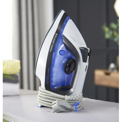 Russell Hobbs Праска Easy Store Pro, 2400Вт, 320мл, паровий удар -180гр, постійна пара - 45гр, зберігання шнура, керам. підошва, біло-синій Russell Hobbs Праска Easy Store Pro, 2400Вт, 320мл, паровий удар -180гр, постійна пара - 45гр, зберігання шнура, керам. підошва, біло-синій