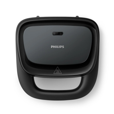 Вафельниця Philips Series 3000 750Вт, антипригарне покриття, корпус-пластик, чорний