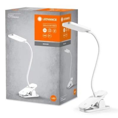 LEDVANCE Лампа настільна світодіодна LED PANAN CLIP 5W 4000K (плавно димується)