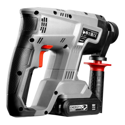 Перфоратор акумуляторний GRAPHITE Energy+ SDS-plus 18В 2.2Дж 2.26кг без АКБ та ЗП Перфоратор акумуляторний GRAPHITE Energy+ SDS-plus 18В 2.2Дж 2.26кг без АКБ та ЗП