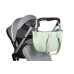 Сумка Nuvita MyMia ручки еко-шкіра, килимок, ремені для коляски, м'ятно-сірий