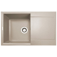 Мийка кухонна Adamant Horizon, штучний камінь, прямокут., з крилом, 780х495х230мм, чаша - 1, врізна, Avena