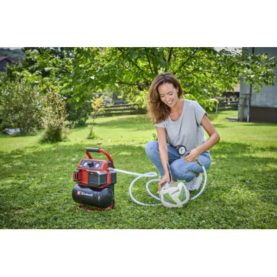 Einhell Компресор повітряний TE-AC 18/75 Li OF - Solo, акумуляторний 18В PXC, 8бар, 75л/хв, бак 5л, 7.76кг, (без АКБ та ЗП)