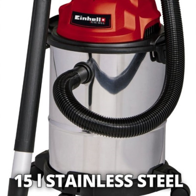 Пылесос профессиональный Einhell TC-VC 1815 S, 1250Вт, 180мБар, 15л, 4.6кг (2342390)