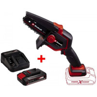 Пила ланцюгова акумуляторна Einhell GE-PS 18/15 Li BL Kit PXC 18В акб 1х2.5А·год шина 158мм різ 125мм 4.8м/с ЗП 1.1кг