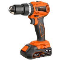 Шурупокрут-дриль акумуляторний Tekhmann TCD-45/i20 BS KITBOX 20В 45Нм 1x2.0А·год 0-400·1500об/хв 1.7кг