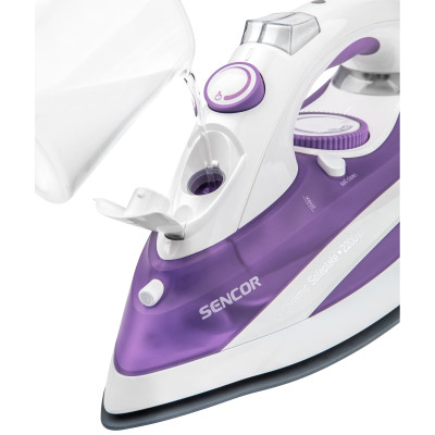 Праска Sencor, 2200Вт, 380мл, постійна пара - 30гр, Anti-Calс, Drip-Stop, керам. підошва, голубий Праска Sencor, 2200Вт, 380мл, постійна пара - 30гр, Anti-Calс, Drip-Stop, керам. підошва, голубий