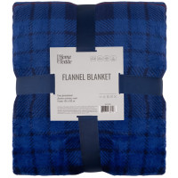 Плед ARDESTO Flannel 160х200см, 100% поліестер, клітинка, синій