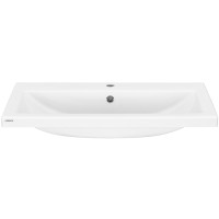 Раковина, умивальник ARDESTO Sati, штучний камінь, прямокут., з отвором для змішувача, з отвором для переливу, 495x390x158мм, накладний, білий