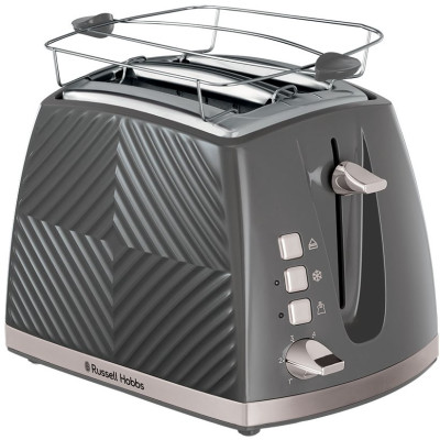 Тостер Russell Hobbs GrooWe 2 Slice 850Вт, подогрев, размораживание, пластик, серый Тостер Russell Hobbs GrooWe 2 Slice 850Вт, подогрев, размораживание, пластик, серый