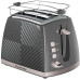 Тостер Russell Hobbs GrooWe 2 Slice 850Вт, підігрів, розморожування, пластик, сірий