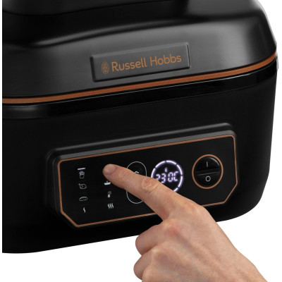 Мультипіч Russell Hobbs SatisFry Air&Grill, 1745Вт, чаша-5.5л, сенсорне керув., алюміній/пластик,чорно-помаранчевий