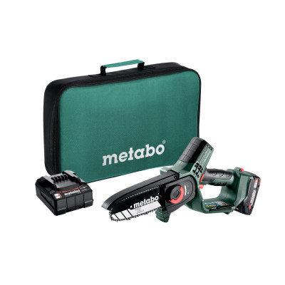 Пила ланцюгова акумуляторна Metabo MS 18 LTX 15 18В 1х2А·год шина 15см 5м/сек 2кг Пила ланцюгова акумуляторна Metabo MS 18 LTX 15 18В 1х2А·год шина 15см 5м/сек 2кг