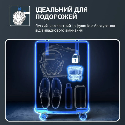 Бритва електр. для голови Rowenta роторна Gentle Bald, бритв.головок-5, Li-Ion, сух.+волог., чорно-синій Бритва електр. для голови Rowenta роторна Gentle Bald, бритв.головок-5, Li-Ion, сух.+волог., чорно-синій