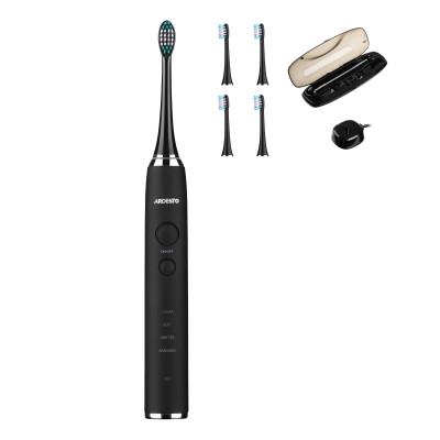 Щітка зубна електр. ARDESTO, ETB-211B, 40т. колив/хв, насадок-5, футляр, IPX7, чорний Щітка зубна електр. ARDESTO, ETB-211B, 40т. колив/хв, насадок-5, футляр, IPX7, чорний