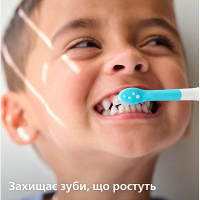Щітка зубна електр. Philips, Sonicare For Kids, 62т. колив/хв, насадок-2, світло-зелений