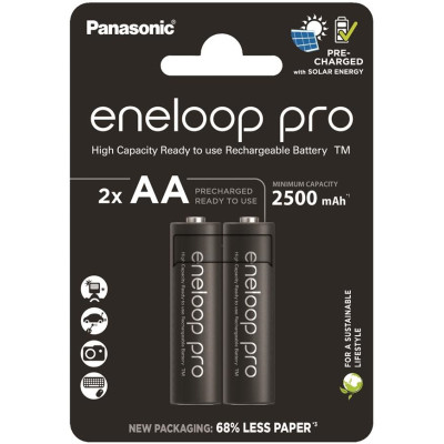 Акумулятор Panasonic Eneloop NI-MH Pro AA 2500 мАг, 2 шт. Акумулятор Panasonic Eneloop NI-MH Pro AA 2500 мАг, 2 шт.