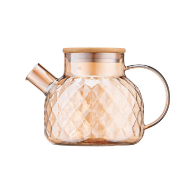 ARDESTO Заварник Golden Moon, 1000 мл, боросилікатне скло, бамбук ARDESTO Заварник Golden Moon, 1000 мл, боросилікатне скло, бамбук