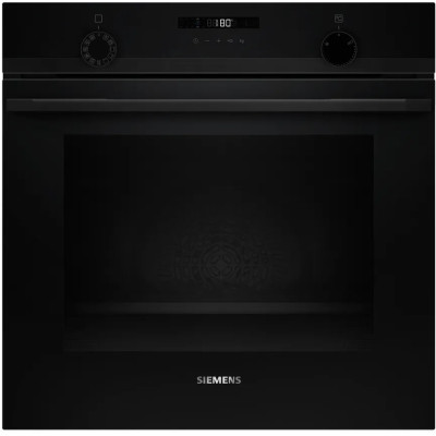 Духова шафа Siemens електрична, 76л, A, дисплей, конвекція, телескопічні направляючі, чорний