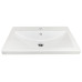 Раковина, умивальник Adamant CERS, штучний камінь, прямокут., з отвором для змішувача, з отвором для переливу, 695x450x158мм, накладний, білий