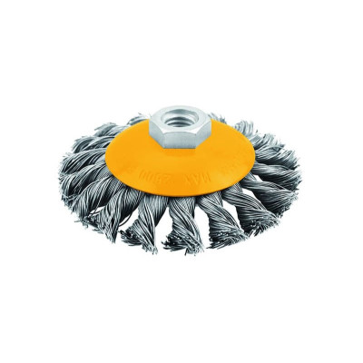 Щітка дискова Tolsen, рифлений дріт 0.5мм, 100мм, різьблення M14