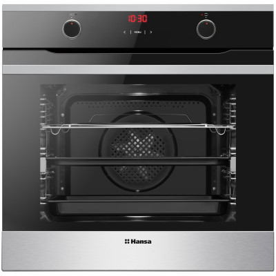 Комплект Hansa (духовка електрична + поверхня газова), чорний+нерж