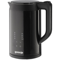 Электрочайник Gorenje 1.7л, двойные стенки, LED дисплей, Strix контроль, черный Электрочайник Gorenje 1.7л, двойные стенки, LED дисплей, Strix контроль, черный