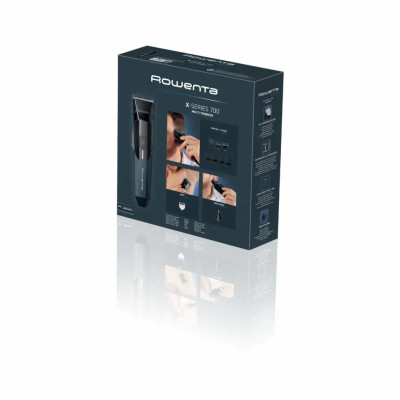 Тример Rowenta X Series 700, для голови, носа, вух і тіла, мережа+акум., роторний мотор, насадок-9, чохол, титан.напил., чорно-синій