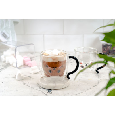 ARDESTO Набір чашок з ручками Animals з подвійними стінками, 250 мл, 2 од., боросилікатне скло ARDESTO Набір чашок з ручками Animals з подвійними стінками, 250 мл, 2 од., боросилікатне скло