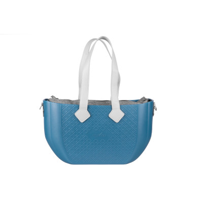 Сумка Nuvita MyMia ручки еко-шкіра, килимок, ремені для коляски, синьо-сірий