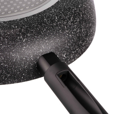 ARDESTO Сковорода глибока з кришкою Black Mars Alcor, 24см, алюміній, чорний ARDESTO Сковорода глибока з кришкою Black Mars Alcor, 24см, алюміній, чорний