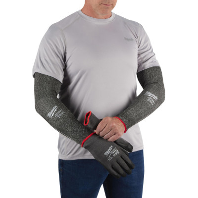 Нарукавники робочі Milwaukee, високоеластичний нейлон, 45см, сірий