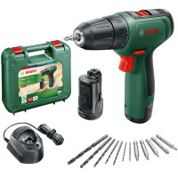 Шурупокрут-дриль акумуляторний Bosch EasyDrill 1200 12В 2х1.5А·год 30Нм 0-400·1500об·хв 0.94кг набір свердл і біт кейс