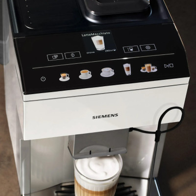 Кавомашина Siemens 1.9л, зерно + мелена, автомат.капучинатор, авторецептів - 10, білий