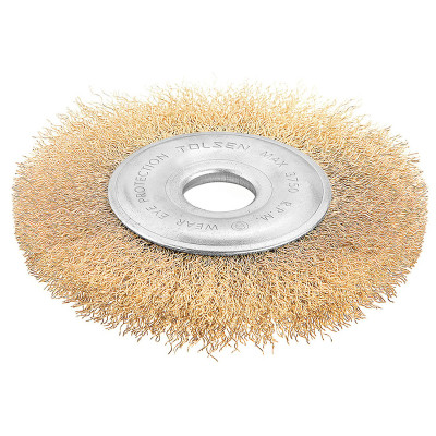 Щітка дискова Tolsen Профі, рифлений дріт 0.3мм, D125мм, посадковий розмір 22.2мм