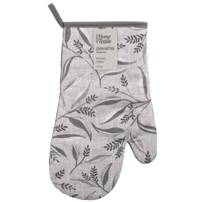 Рукавичка ARDESTO Grey leaves 18х30см, 100% поліестер (верх), 100% бавовна (низ), cірий