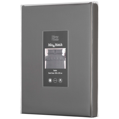 Підковдра ARDESTO Mix&Match Premium, 200х220см, 100% бавовна, сатин, сірий