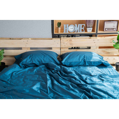 Простирадло на резинці ARDESTO Mix&Match, 180х200+30см, 100% бавовна, сатин, синій