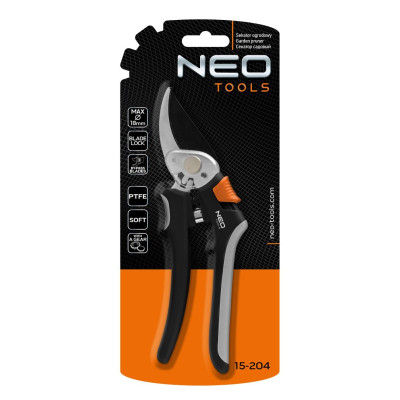 Секатор площинний Neo Tools, D різу 18мм, 200мм, 206г