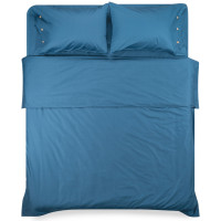 Простирадло на резинці ARDESTO Mix&Match, 180х200+30см, 100% бавовна, сатин, синій