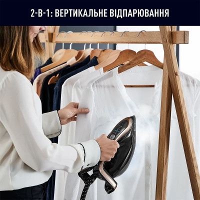 Tefal Праска-парогенератор Pro Express Vision, 3000Вт, 1200мл, паровий удар -800гр, постійна пара - 180гр, керам. підошва, чорно-золотий Tefal Праска-парогенератор Pro Express Vision, 3000Вт, 1200мл, паровий удар -800гр, постійна пара - 180гр, керам. підошва, чорно-золотий
