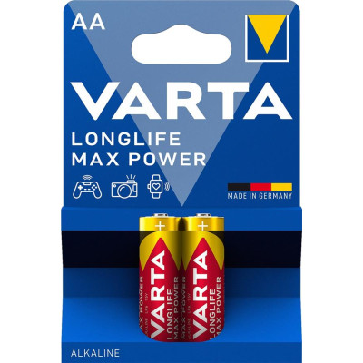 Батарейка Varta Longlife Max Power лужна AA блістер, 2 шт