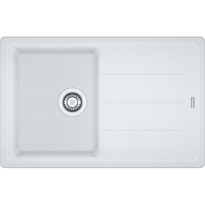 Мийка кухонна Franke Basis, фраграніт, прямокутник, з крилом, 780х500х200мм, чаша - 1, накладна, BFG 611-78, білий